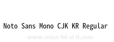 Noto Sans Mono CJK KR Regular下载