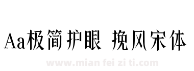 Aa极简护眼 挽风宋体下载