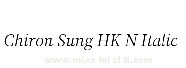Chiron Sung HK N Italic下载