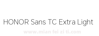 HONOR Sans TC Extra Light下载