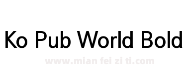 Ko Pub World Bold下载