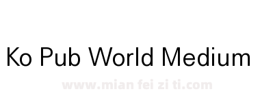 Ko Pub World Medium下载