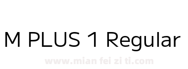 M PLUS 1 Regular下载