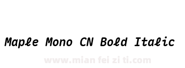 Maple Mono CN Bold Italic下载