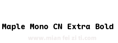 Maple Mono CN Extra Bold下载
