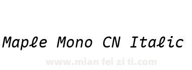 Maple Mono CN Italic下载