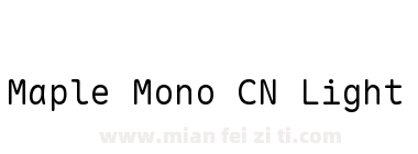 Maple Mono CN Light下载