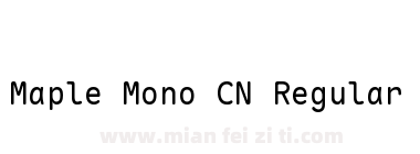 Maple Mono CN Regular下载