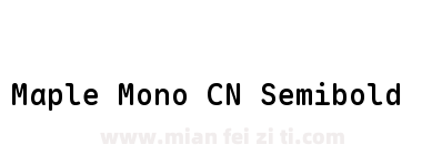 Maple Mono CN Semibold下载