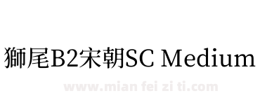 獅尾B2宋朝SC Medium下载