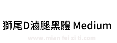 獅尾D滷腿黑體 Medium下载