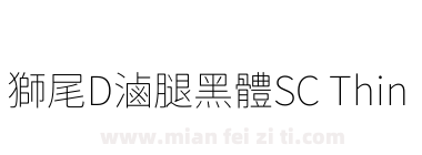 獅尾D滷腿黑體SC Thin下载