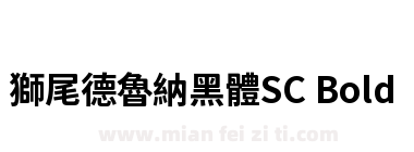 獅尾德魯納黑體SC Bold