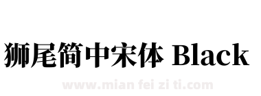 獅尾簡中宋體 Black下载