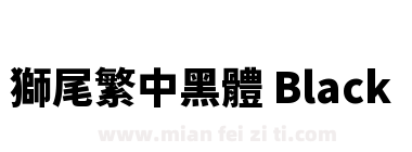 獅尾繁中黑體 Black下载