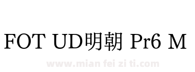 FOT UD明朝 Pr6 M下载