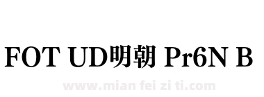 FOT UD明朝 Pr6N B下载
