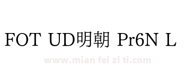 FOT UD明朝 Pr6N L下载