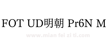 FOT UD明朝 Pr6N M下载