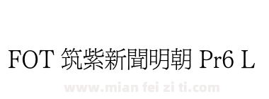 FOT 筑紫新聞明朝 Pr6 L下载