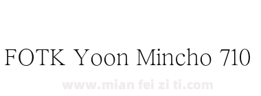 FOTK Yoon Mincho 710下载