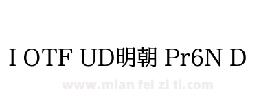 I OTF UD明朝 Pr6N D下载