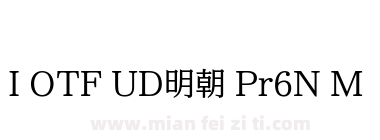 I OTF UD明朝 Pr6N M下载