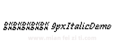 丁卯点阵体 9pxItalicDemo下载