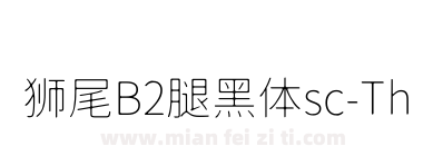狮尾B2腿黑体sc-Thin
