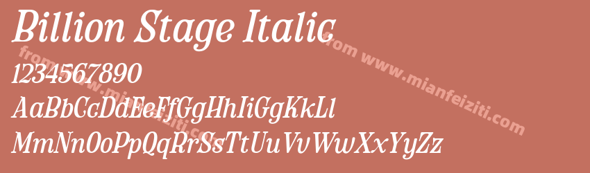 Billion Stage Italic预览图1 Billion Stage Italic预览图1