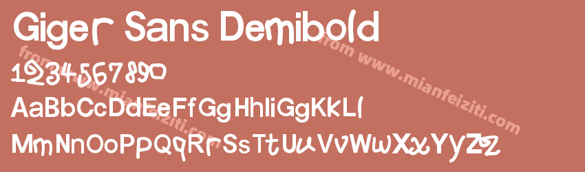 Giger Sans Demibold预览图1