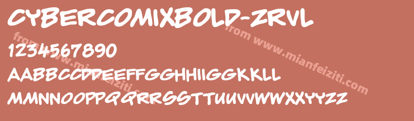 CybercomixBold-zrVL字体预览