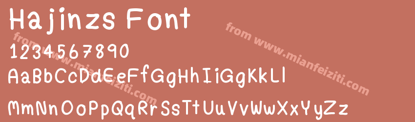 Hajinzs Font预览图1