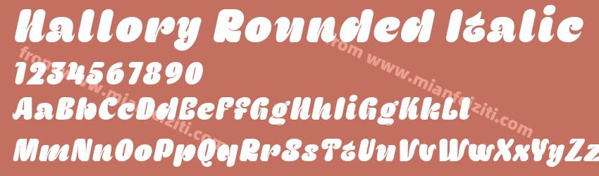 Hallory Rounded Italic预览图1