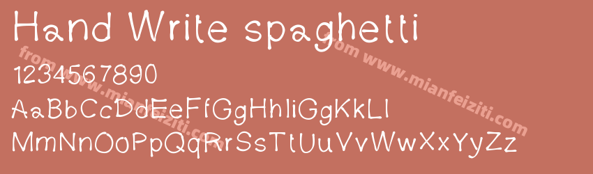 Hand Write spaghetti预览图1
