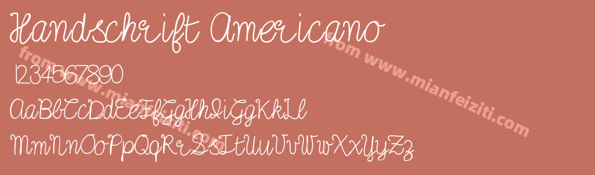Handschrift Americano预览图1
