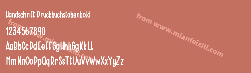 Handschrift Druckbuchstabenbold预览图1
