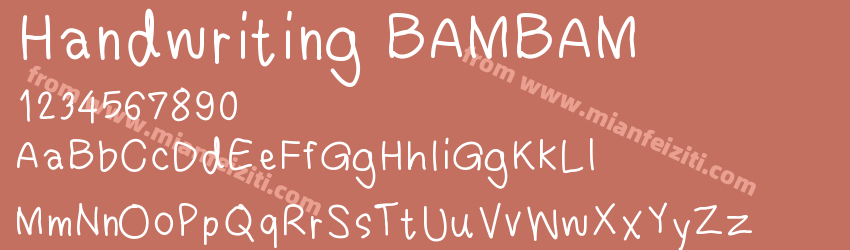 Handwriting BAMBAM预览图1