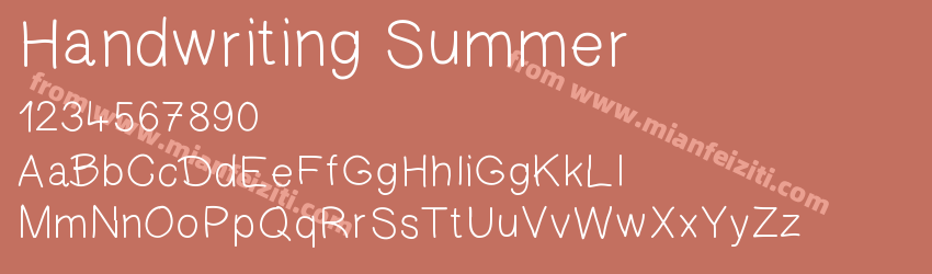 Handwriting Summer预览图1
