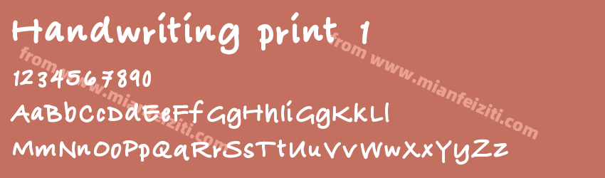 Handwriting print 1预览图1