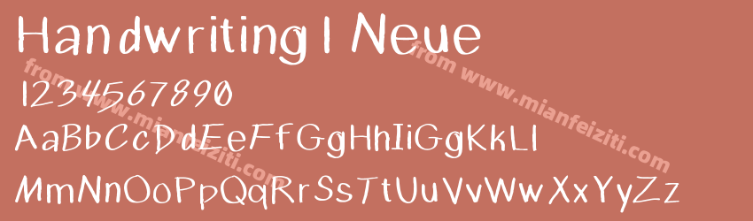 Handwriting1 Neue预览图1