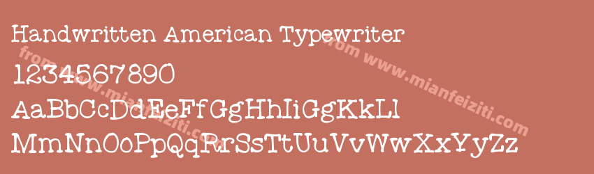 Handwritten American Typewriter预览图1