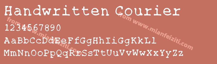 Handwritten Courier预览图1