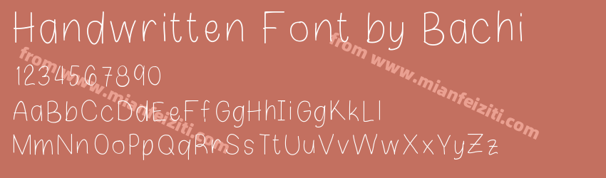 Handwritten Font by Bachi预览图1