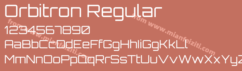 Orbitron Regular预览图1