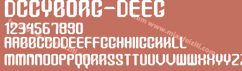 DcCyborg-deeg字体预览