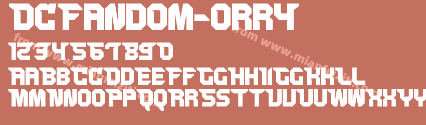 DcFandom-orr4字体预览