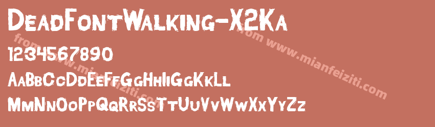 DeadFontWalking-X2Ka字体预览