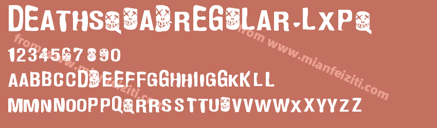 DeathSquadRegular-lXPq字体预览