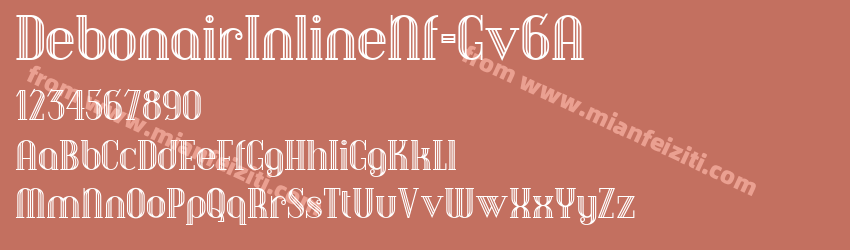 DebonairInlineNf-Gv6A字体预览